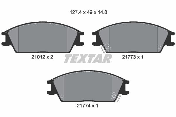 set placute frana,frana disc TEXTAR 2101202