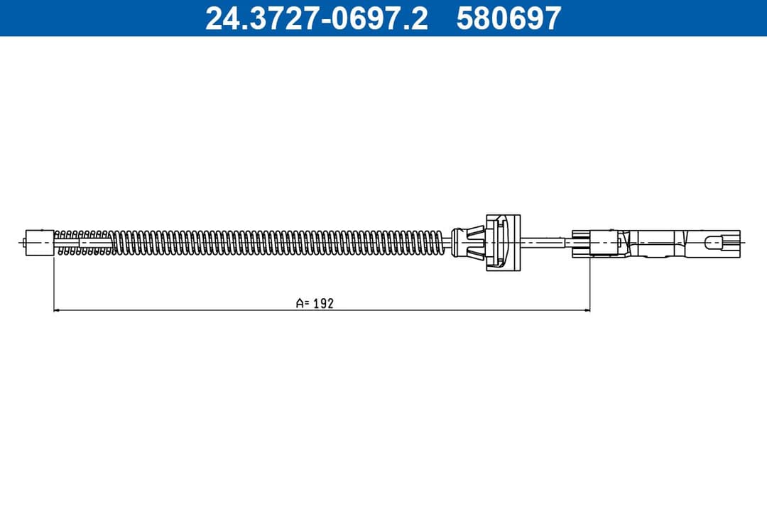 Cablu, frana de parcare ATE 24.3727-0697.2