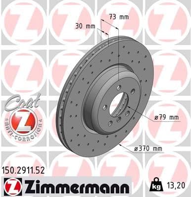 Disc frana ZIMMERMANN 150.2911.52