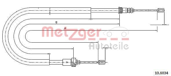 Cablu, frana de parcare METZGER 10.6034