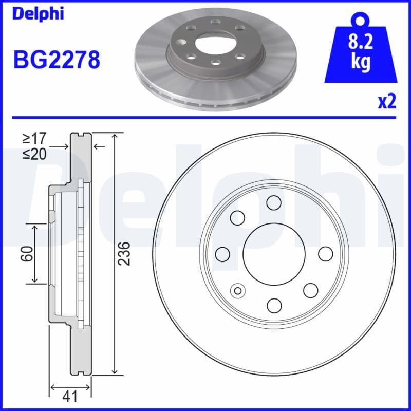 Disc frana DELPHI BG2278