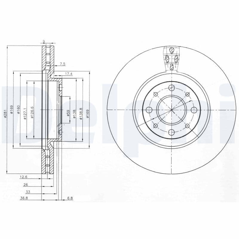 Disc frana DELPHI BG3699