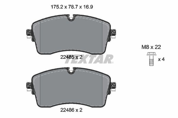 set placute frana,frana disc TEXTAR Q+ 2248501