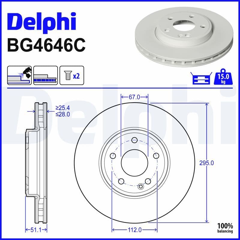 Disc frana DELPHI BG4646C