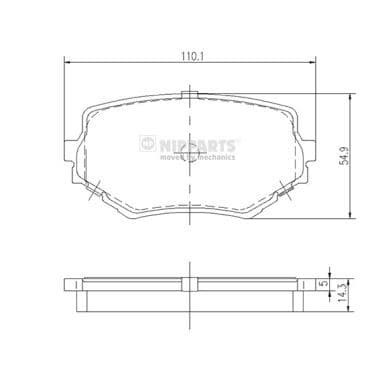set placute frana,frana disc NIPPARTS J3608017