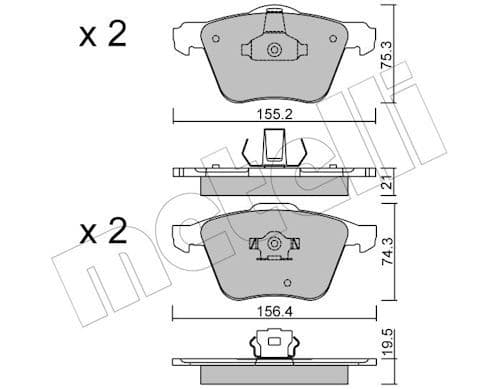 set placute frana,frana disc METELLI 22-0599-0
