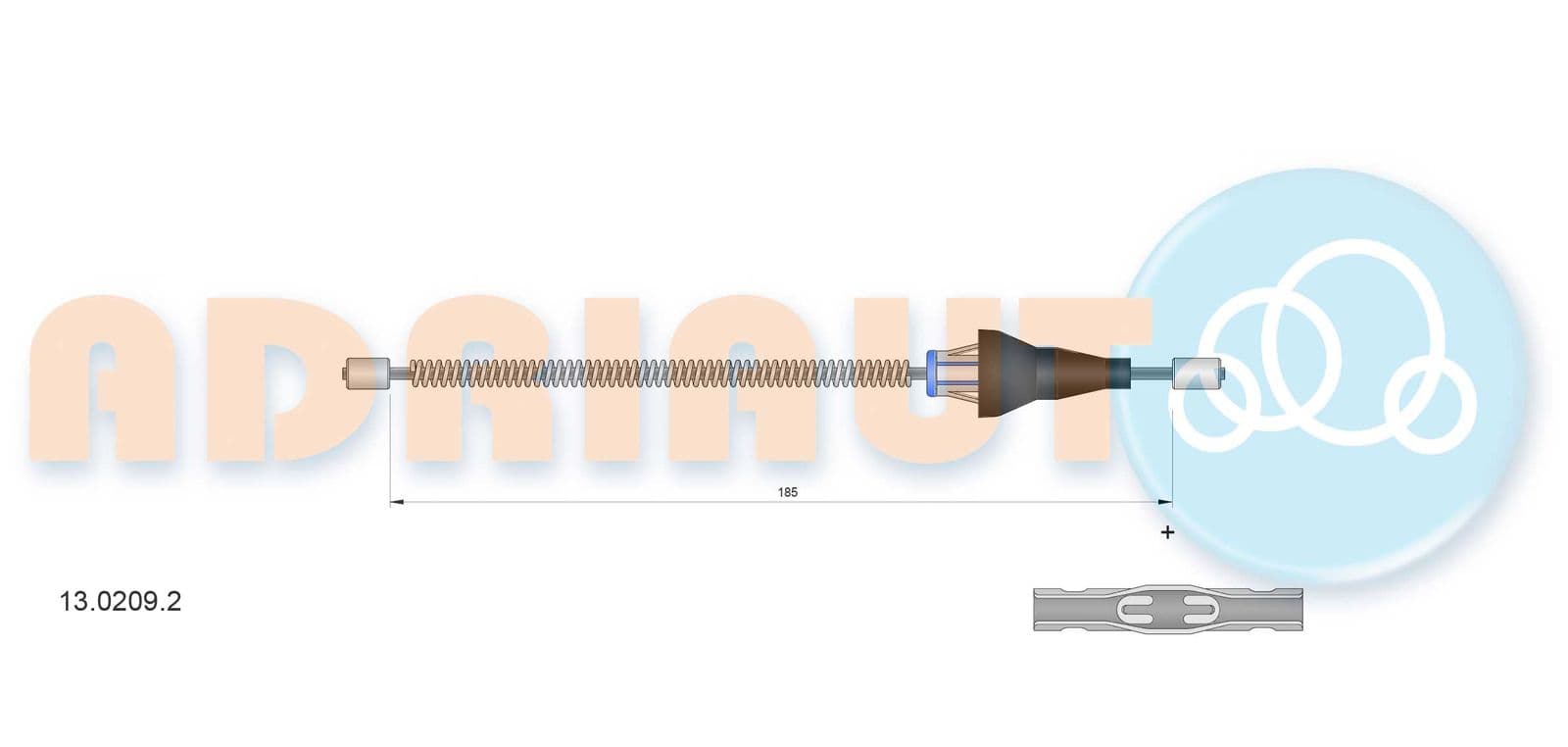 Cablu, frana de parcare ADRIAUTO 13.0209.2