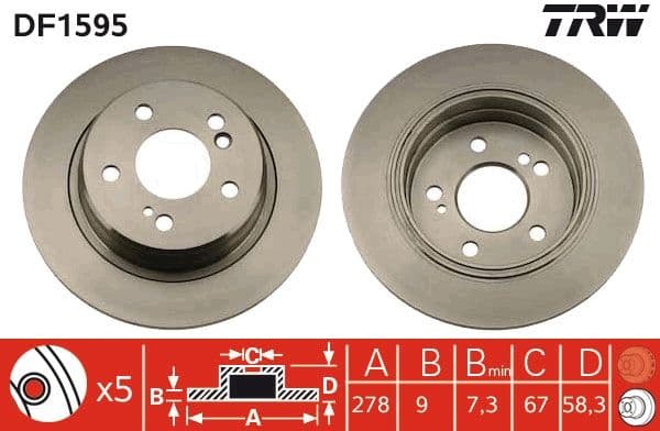 Disc frana TRW DF1595