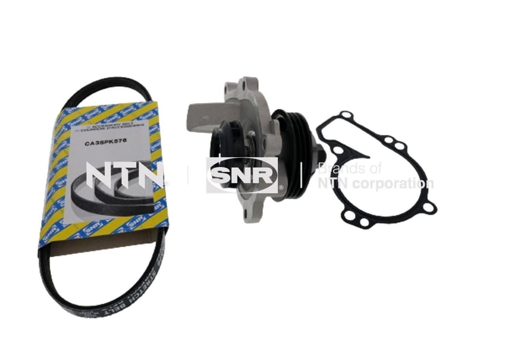 Pompa apa + Set curea transmisie cu caneluri SNR KAP859.470