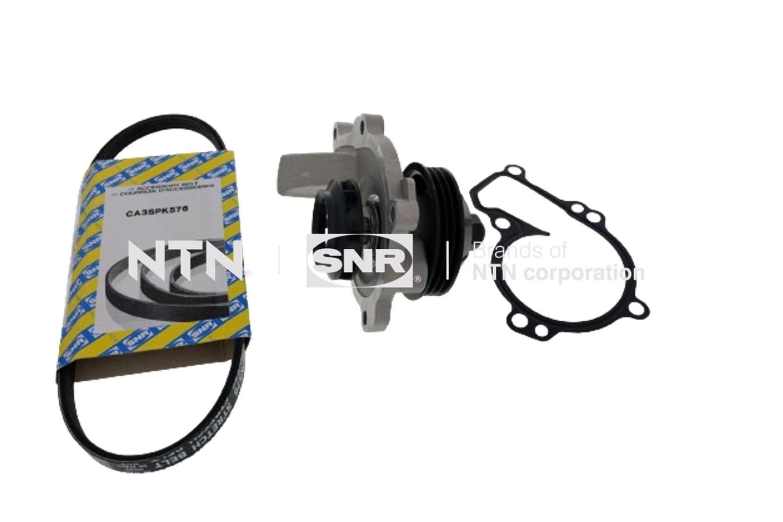 Pompa apa + Set curea transmisie cu caneluri SNR KAP859.470