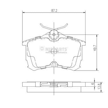 set placute frana,frana disc NIPPARTS J3614015