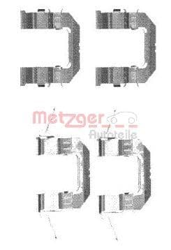 Set accesorii, placute frana METZGER 109-1722