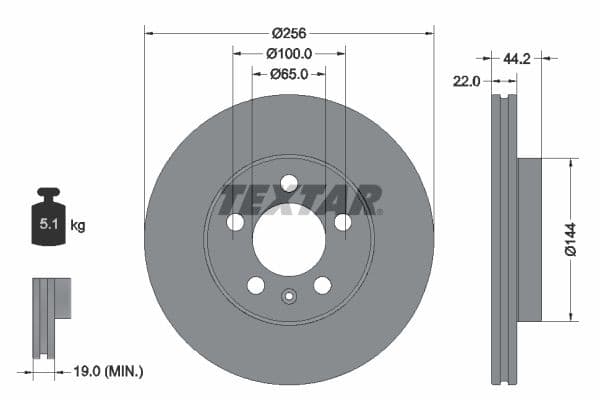 Disc frana TEXTAR PRO 92303803