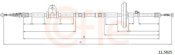 Cablu, frana de parcare COFLE 11.5825