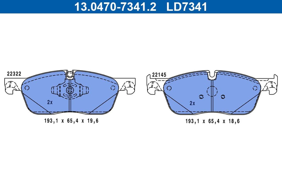 set placute frana,frana disc ATE Ceramic 13.0470-7341.2