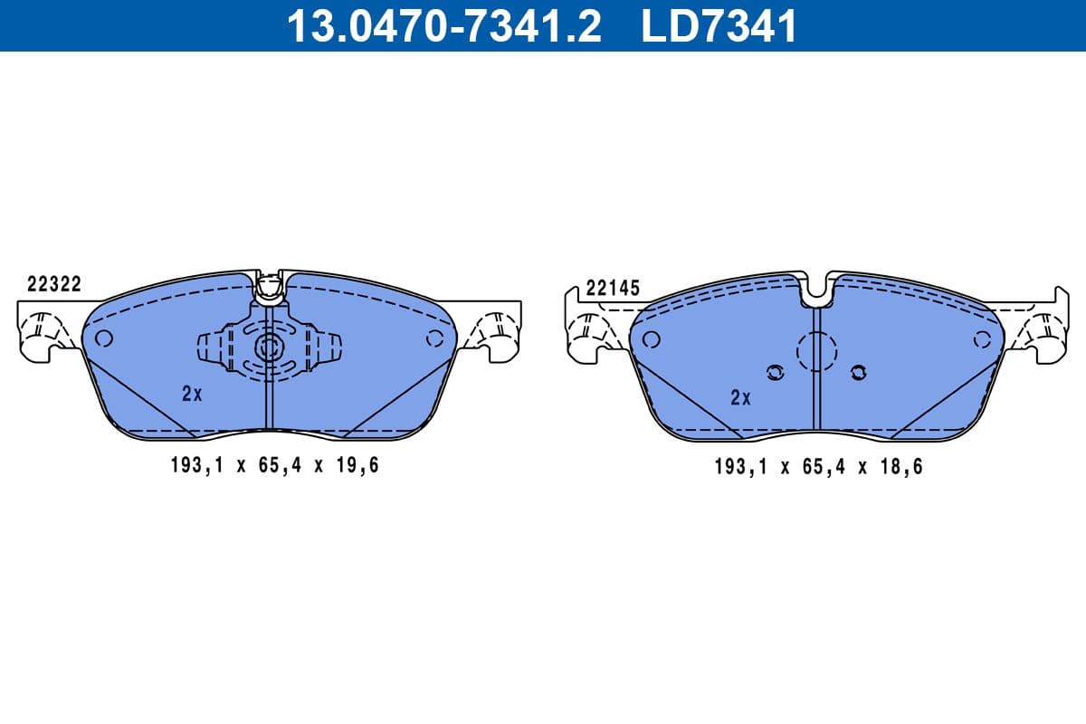 set placute frana,frana disc ATE Ceramic 13.0470-7341.2