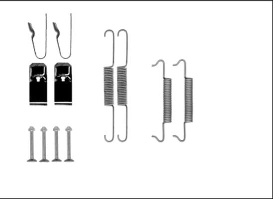 set accesorii, saboti frana parcare TEXTAR 97043200
