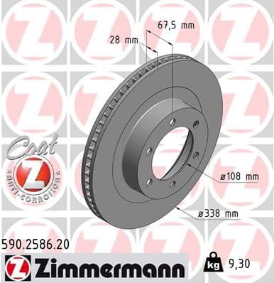 Disc frana ZIMMERMANN COAT Z 590.2586.20