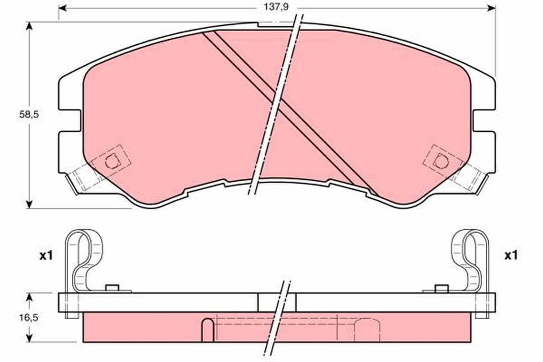 set placute frana,frana disc TRW GDB1186