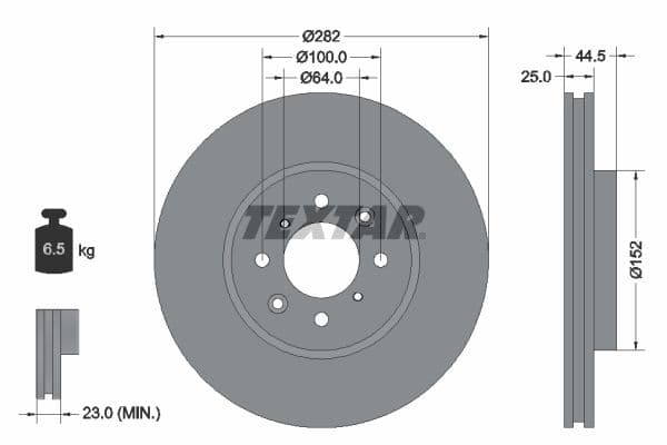 Disc frana TEXTAR PRO 92170703