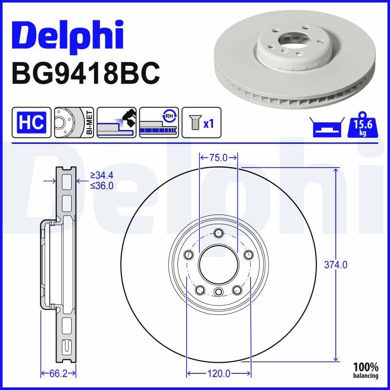 Disc frana DELPHI BG9418BC