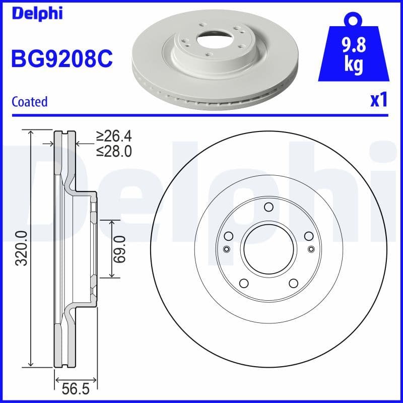 Disc frana DELPHI BG9208C