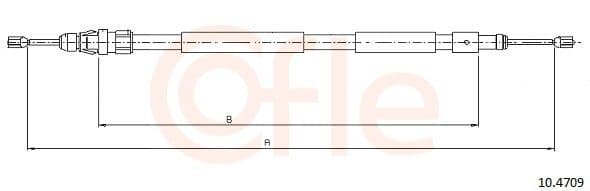 Cablu, frana de parcare COFLE 10.4709