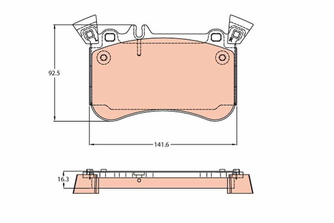 set placute frana,frana disc TRW GDB2229