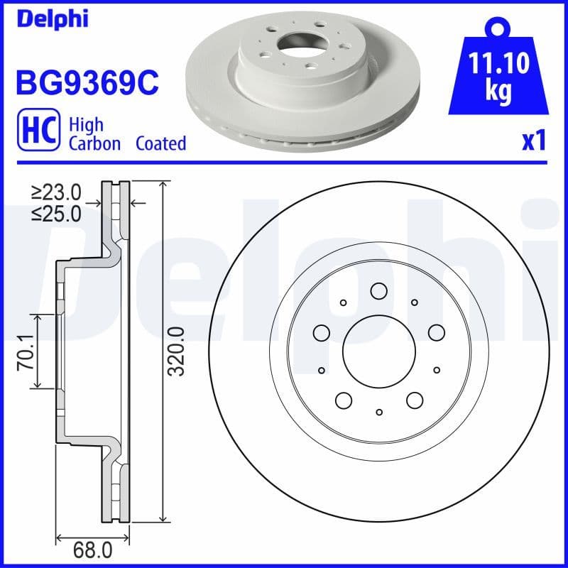 Disc frana DELPHI BG9369C