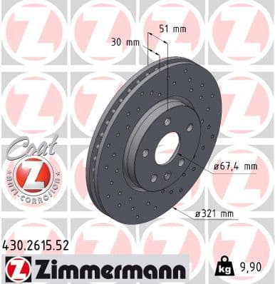 Disc frana ZIMMERMANN SPORT Z 430.2615.52