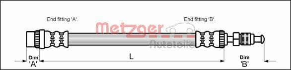 Furtun frana METZGER 4114712
