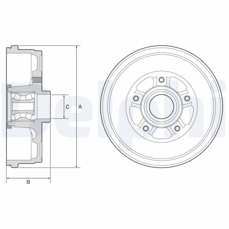 Tambur frana DELPHI BFR611