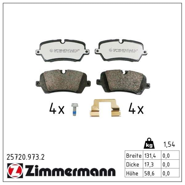 set placute frana,frana disc ZIMMERMANN 25720.973.2