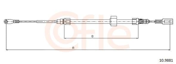 Cablu, frana de parcare COFLE 10.9881