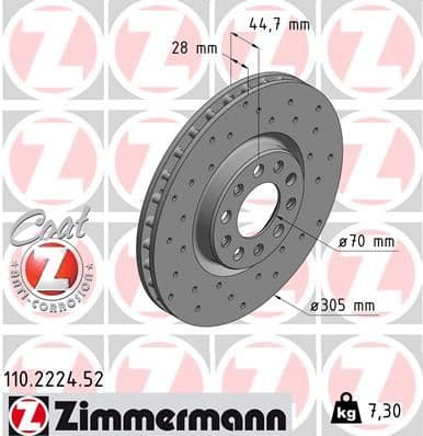 Disc frana ZIMMERMANN SPORT Z 110.2224.52