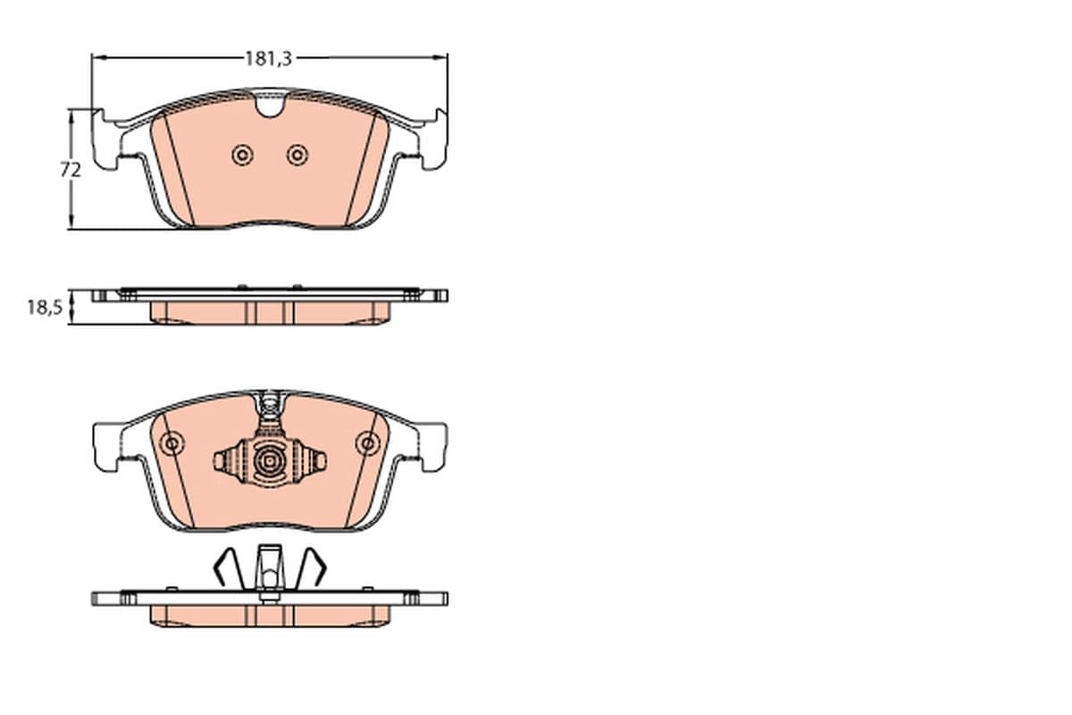 set placute frana,frana disc TRW GDB2146
