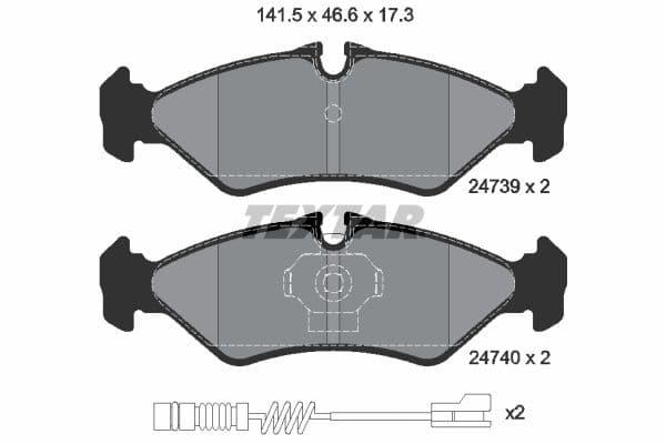 set placute frana,frana disc TEXTAR Q+ 2473901