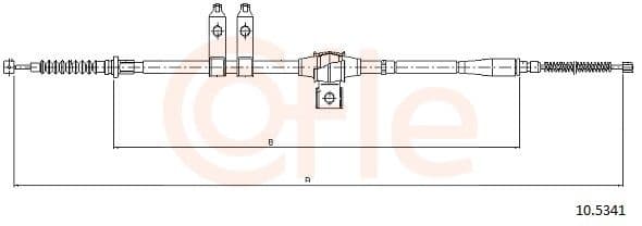 Cablu, frana de parcare COFLE 10.5341