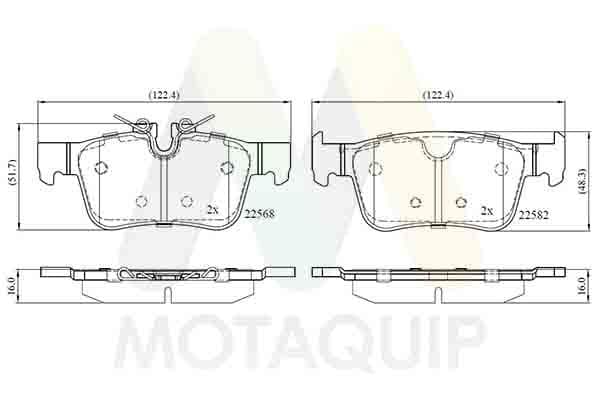 set placute frana,frana disc MOTAQUIP LVXL1905