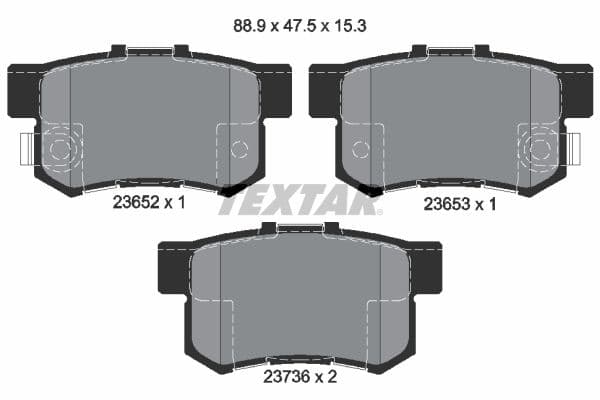 set placute frana,frana disc TEXTAR 2365201