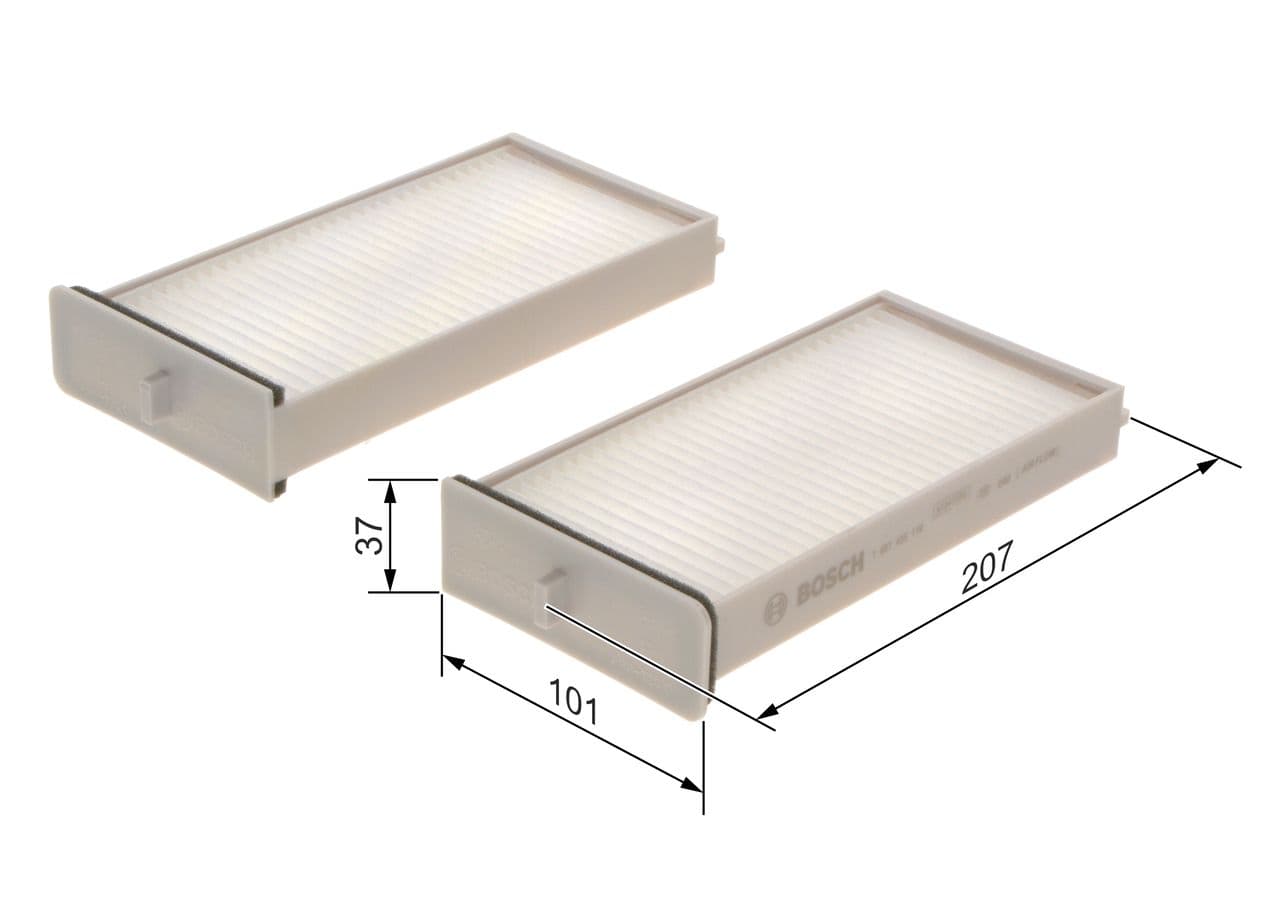 Filtru, aer habitaclu BOSCH 1 987 435 119