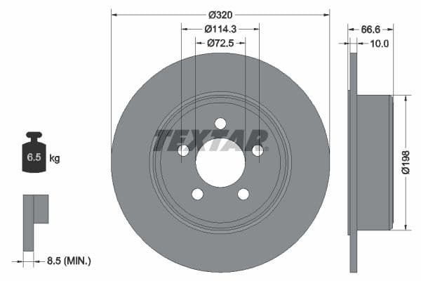 Disc frana TEXTAR PRO 92234803