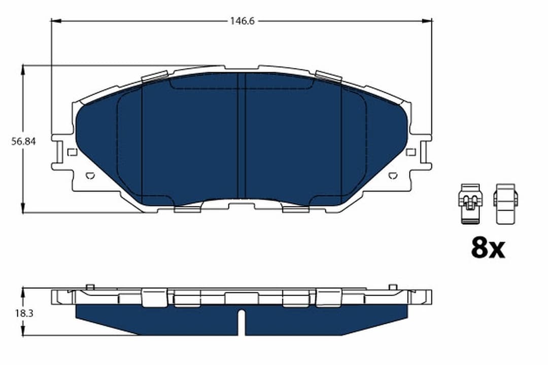 set placute frana,frana disc TRW ELECTRIC BLUE GDB3424BTE