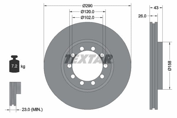 Disc frana TEXTAR 93117500