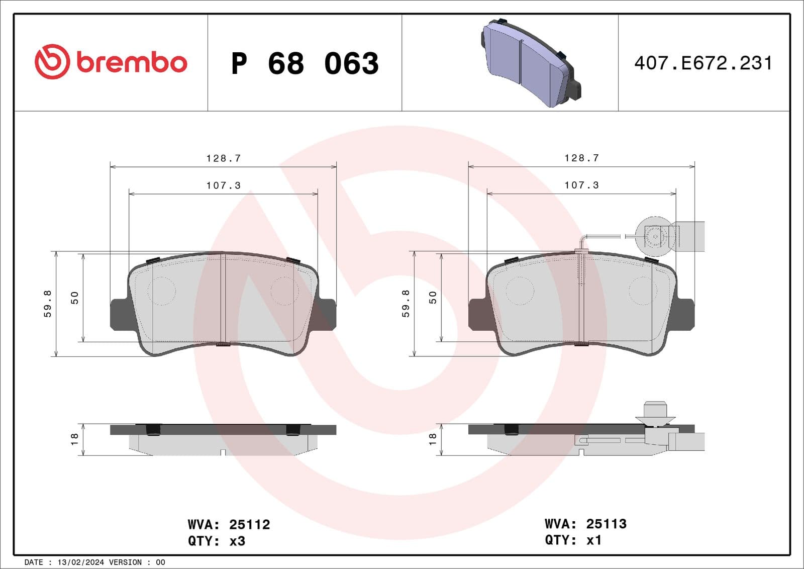 set placute frana,frana disc BREMBO PRIME LINE P 68 063