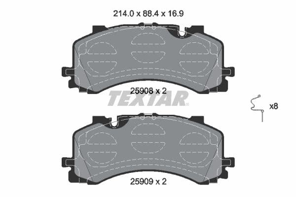 set placute frana,frana disc TEXTAR Q+ 2590801