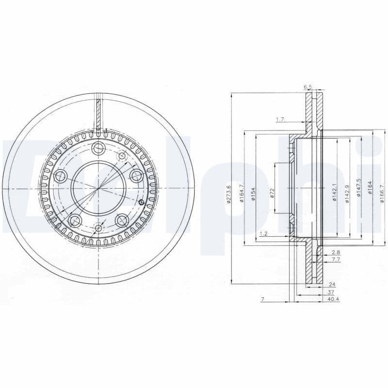 Disc frana DELPHI BG3724