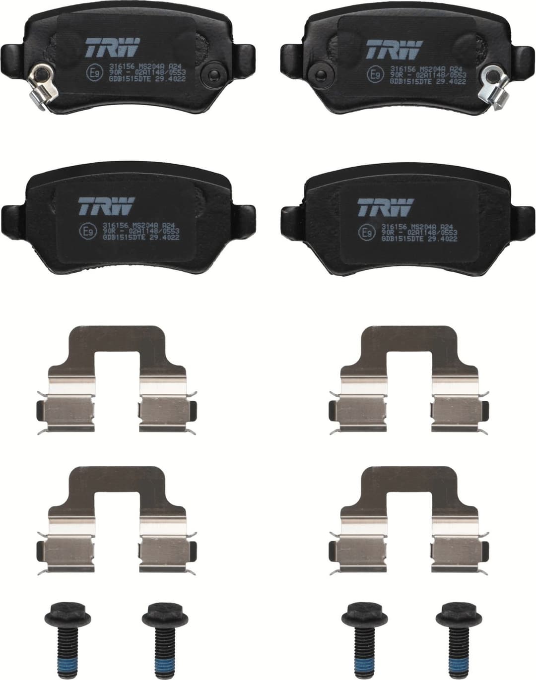 set placute frana,frana disc TRW DTEC COTEC GDB1515DTE