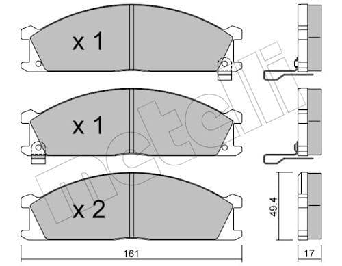 set placute frana,frana disc METELLI 22-0107-1