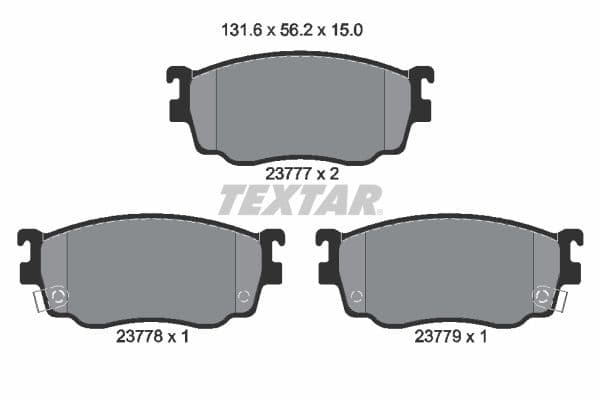 set placute frana,frana disc TEXTAR 2377701